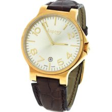 Asprey Of London Swiss Made Quartz No. 8 Round Gents Quartz Yellow Gold Watch