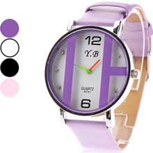 Assorted Colors Women's New PU Analog Quartz Wrist Watch