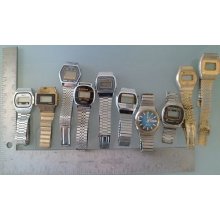 Assorted Vintage Watches For Repair Or Parts Lot 2481timex Benon D'vincci Taito