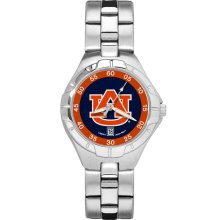 Auburn tigers women's chrome alloy watch w/ stainless steel band