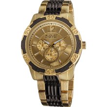 August Steiner Men's Quartz Sport Multifunction Bracelet Watch (Two-tone)