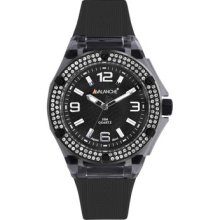 Avalanche Jewel æ°´é‘½é˜²æ°´æ‰‹éŒ¶ã€‚é»‘è‰² Swarovski Black Sport Watch