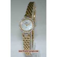 Belair Lady Dress wrist watches: 14kt Yellow Gold W/Band a1447y-mop