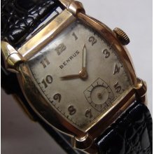 Benrus Men's Swiss 10K Gold Watch with Fancy Lugs