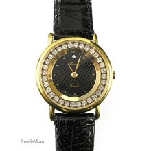 BERNEY Swiss Gold Wrist Watch w Austrian Crystals NEW