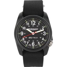 Bertucci Unisex DX3 Field Resin Watch - Black Nylon Strap - Black Dial - 11015