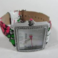 Betsey Johnson Rose Leather Band Ladies Watch Bj00041-04