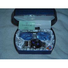 Biancchi Quartz Woman's Watch Silver Purple Dial W/ Sunglasses