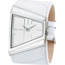 Black Dice Men's Hustle Genuine White Leather Strap Watch Bd 003 03