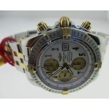 Breitling Evolution Steel & Gold B13356 45mm Mens Automatic Chronograph Watch