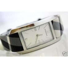 Bu1077 Burberry Women Watch 25 Mm Classic Nova Check Strap Swiss Silver Dial