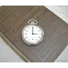 bulls eye pocket watch - vintage westclox - mens steampunk industrial accessory