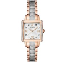 Bulova Accutron Swiss Made Ladies Diamond Rose Gold Watch 65r141