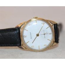 Bulova Automatic Second Subdial 10k Rolled Gold Plate Vintage Men's Watch
