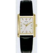 Bulova Classic Collection Ladies` Gold Tone Square Dial Watch