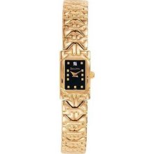 Bulova Women's 97s56 Diamond Accented Gold Tone Watch