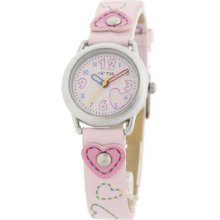 Cactus Cac-20-L05 Kids Pink Strap Watch With Pink Dial