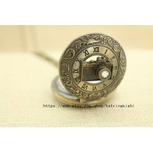 Camera Pocket Watch Necklace mens jewelry