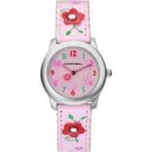Cannibal Girl's Quartz Watch With Pink Dial Analogue Display And Pink Plastic Or Pu Strap Ck114-14