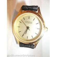 Caravelle By Bulova Runs Great Womens Quartz Watch, Leather Band