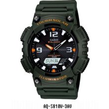 Casio Aq-s810w-3av Aqs810w Tough Solar Analogue Digital 100m Men Watch Model