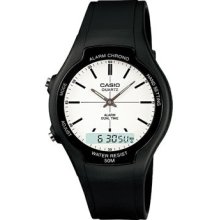 Casio Aw-90h-7e Analog Digital Combi Dual Time Black White Watch (aw90h-7e)