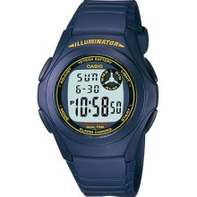 Casio Digital Illuminator With 2 Time-zones And Multi Alarms Watch F-200w-2b