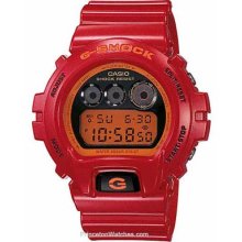 Casio G-Shock Gloss Finish and Mirror Dial - Red - Flash Buzzer Alert DW6900CB-4