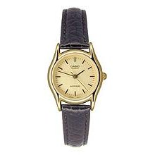 Casio Ltp1094q-9a Ladies Casual Watch Leather Band Gold Tone, Small Watch
