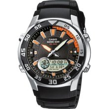 Casio Men's Core AMW710-1AV Black Resin Quartz Watch with Black Dial