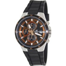 Casio Men's Edifice EFR519-1A5V Black Rubber Quartz Watch with Black Dial