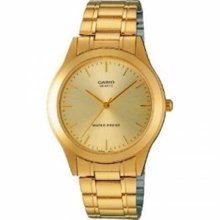 Casio Men's MTP1128N-9A Gold Gold Tone Quartz Watch with White Di ...