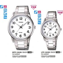 Casio Mtp/ltp-1303d-7b Quartz Analogue White Dial Numbering Pair Lover Watch