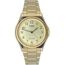 Casio Mtp1130n-9b Mens Standard Size Gold Tone Steel Analog Dress Watch