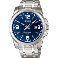 Casio Mtp1314d-2av Men's 50m Metal Fashion Blue Dial Casual Analog Watch