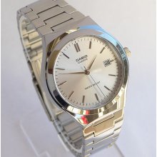 Casio Steel Silver Dial With Date Men's Watch -1