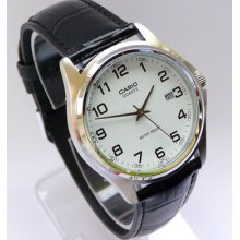 Casio Steel White Dial With Date Men's Watch -2