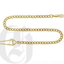 Charles Hubert Classic Gold-Plated Pocket Watch Chain 3547-G