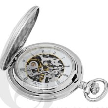 Charles Hubert Paris Brushed Finish Hunter Case Mechanical Pocket Watch - 3594