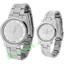 Charming One Pair of Watches for Man's and Lady's Fere Wristwatch
