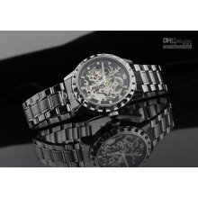 Christmas Men's Luxury Automatic Watch Wilon Stainless Steel Hollow