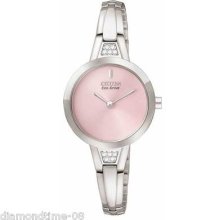 Citizen Eco-drive Silhouette Swarovski Crystal Ladies Watch Ex1150-52x