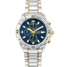Citizen EDV Stainless Steel Men's Two-Tone Chronograph Watch