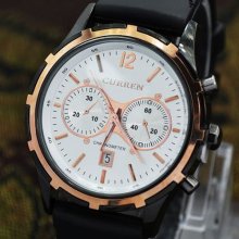 Classic Gel Sport Quartz Hours Date Analog Wrist Watch Men's Watch Stylish