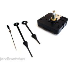 Clock Movement Quartz - Black Square Movement With Leaf Hands