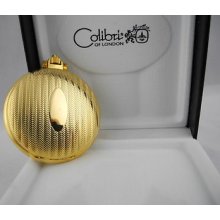 Colibri Goldtone White Face Pocket Watch/ Date As-is