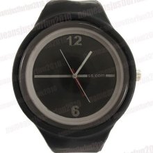 Cool Black Silicone Unisex Sports Wrist Watch M516b