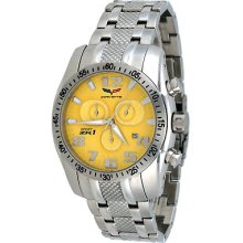 Corvette Cr-288 Men's Sport Zr1 Collection Yellow Dial Swiss Chronograph Watch