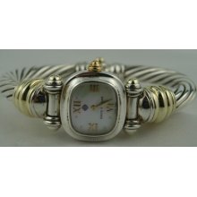 David Yurman Cable Ladies 14kt Yellow Gold & 925 Silver Dress Watch