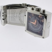 De Grisogono Instrumento Doppio Men`s Watch Stainless Steel,leather Band.new.